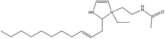 1-[2-(Acetylamino)ethyl]-1-ethyl-2-(2-undecenyl)-4-imidazoline-1-ium 结构式