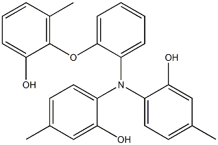 N,N-Bis(2-hydroxy-4-methylphenyl)-2-(2-hydroxy-6-methylphenoxy)benzenamine Structure