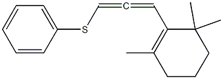 2-[[(R)-3-(Phenylsulfenyl)-1,2-propanedien]-1-yl]-1,3,3-trimethyl-1-cyclohexene Struktur