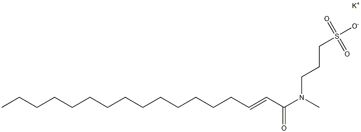 3-[N-(2-Heptadecenoyl)-N-methylamino]-1-propanesulfonic acid potassium salt Struktur