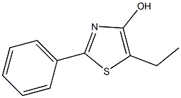 5-エチル-2-フェニルチアゾール-4-オール 化学構造式