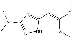 (3-Dimethylamino-1H-1,2,4-triazol-5-yl)imidodithiocarbonic acid dimethyl ester,,结构式