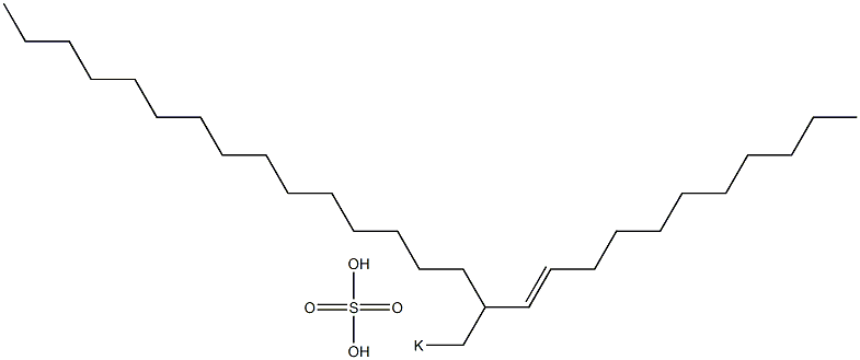 Sulfuric acid 2-(1-undecenyl)heptadecyl=potassium ester salt Structure