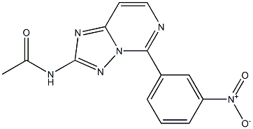 2-Acetylamino-5-[3-nitrophenyl][1,2,4]triazolo[1,5-c]pyrimidine Struktur