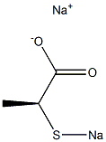 [S,(-)]-2-(ソジオチオ)プロピオン酸ナトリウム 化学構造式