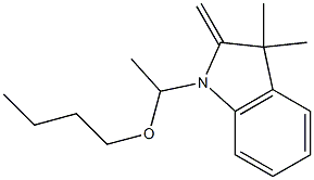 1-(1-Butyloxyethyl)-3,3-dimethyl-2-methyleneindoline 结构式