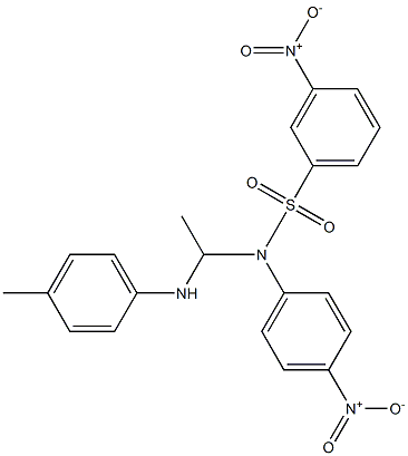 N-[1-[(4-Methylphenyl)amino]ethyl]-N-(4-nitrophenyl)-3-nitrobenzenesulfonamide Structure