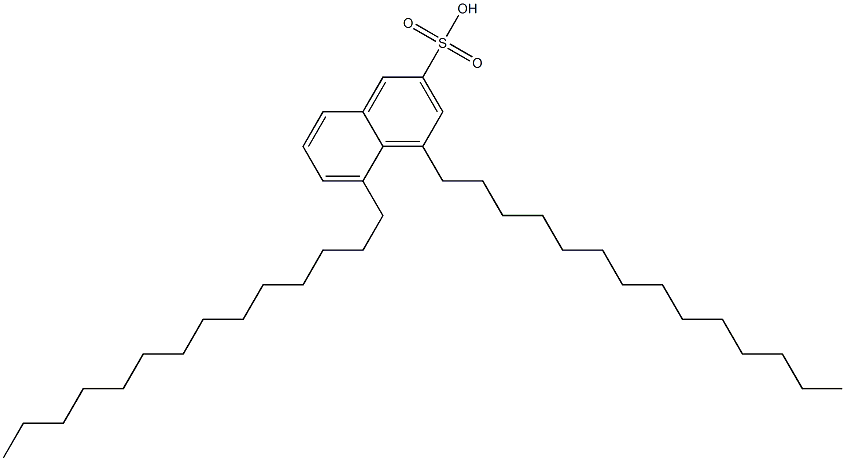 4,5-Ditetradecyl-2-naphthalenesulfonic acid Structure