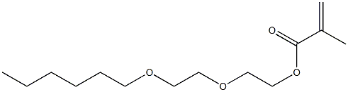 メタクリル酸2-(2-ヘキシルオキシエトキシ)エチル 化学構造式