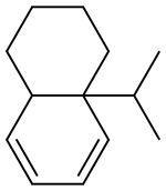 1,2,3,4,4a,8a-ヘキサヒドロ-4a-イソプロピルナフタレン 化学構造式
