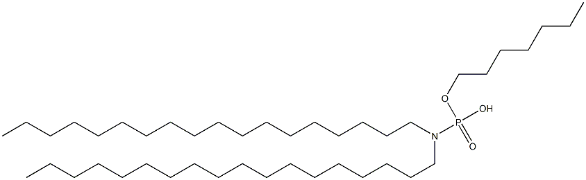 N,N-Dioctadecylamidophosphoric acid hydrogen heptyl ester Structure