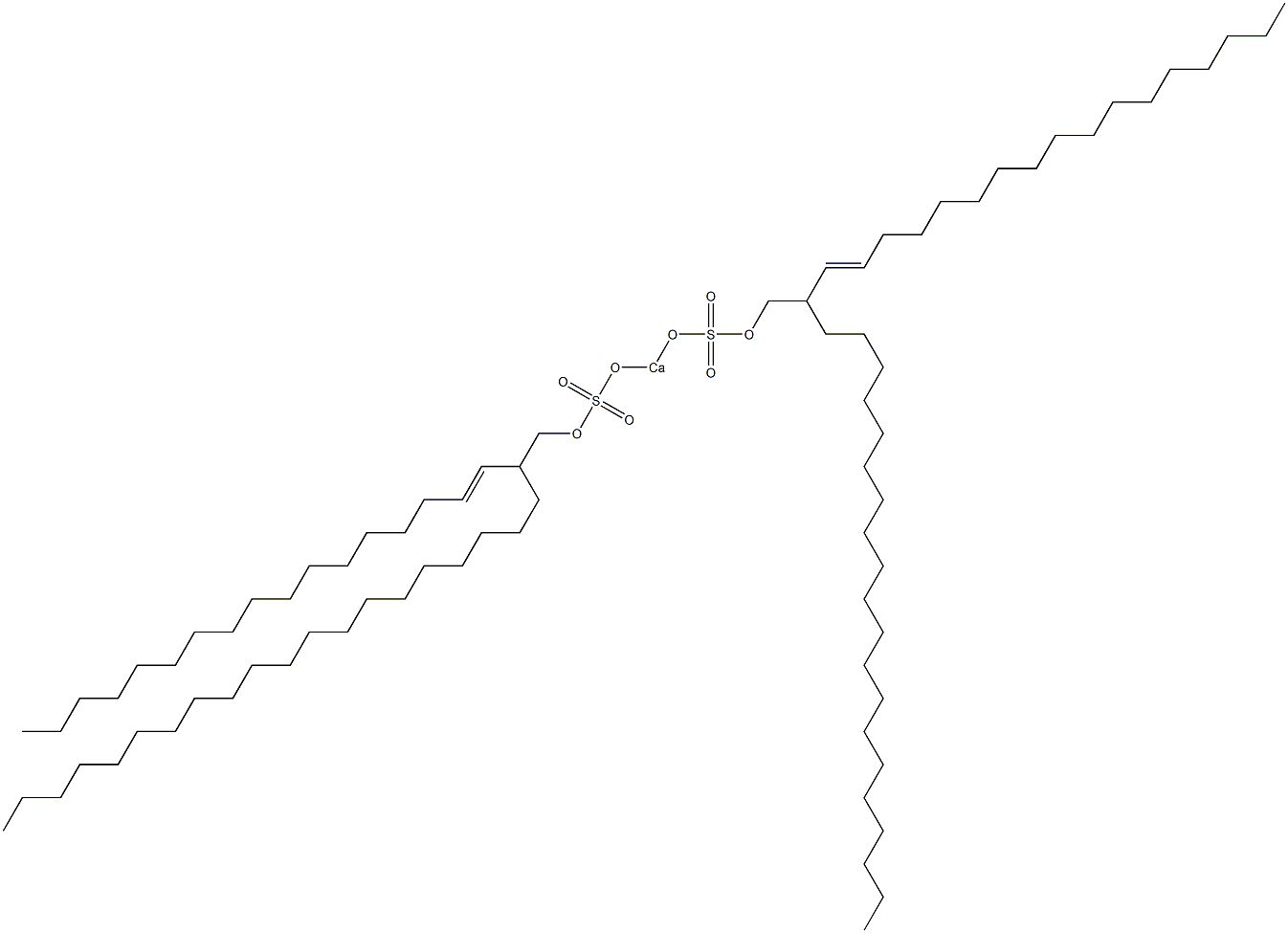 Bis[2-(1-heptadecenyl)docosyloxysulfonyloxy]calcium Structure