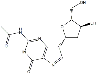 N-Acetyl-2'-deoxyguanosine,,结构式
