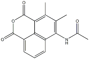 4,5-ジメチル-6-(アセチルアミノ)-1H,3H-ナフト[1,8-cd]ピラン-1,3-ジオン 化学構造式