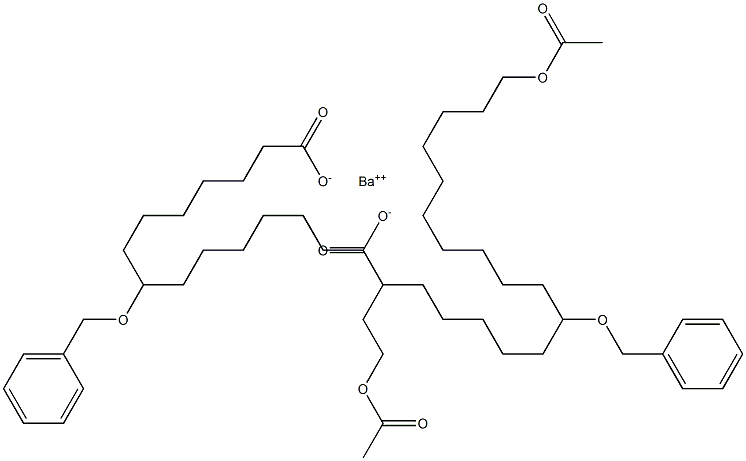 Bis(8-benzyloxy-18-acetyloxystearic acid)barium salt,,结构式