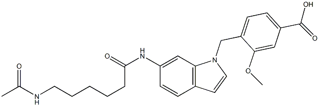 4-[6-(6-Acetylaminohexanoylamino)-1H-indol-1-ylmethyl]-3-methoxybenzoic acid