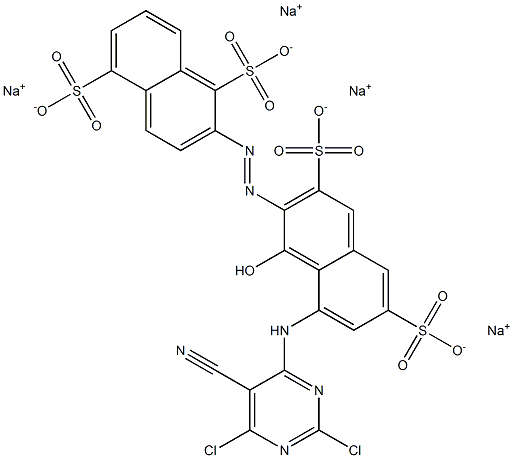  8-(2,6-Dichloro-5-cyanopyrimidin-4-ylamino)-1-hydroxy[2,2'-azobisnaphthalene]-1',3,5',6-tetrasulfonic acid tetrasodium salt