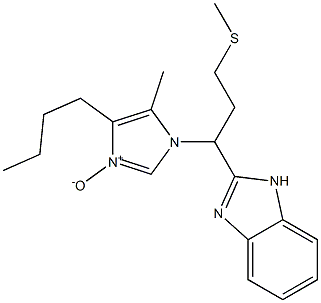 1-[3-(Methylthio)-1-(1H-benzimidazol-2-yl)propyl]-5-methyl-4-butyl-1H-imidazole 3-oxide Structure