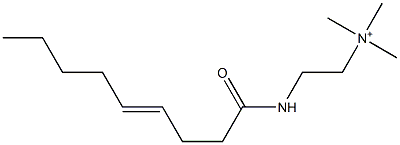 N,N,N-トリメチル-2-(4-ノネノイルアミノ)エタンアミニウム 化学構造式