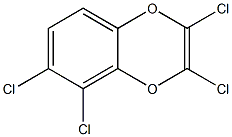 2,3,7,8-Tetrachloro-1,4-benzodioxin 结构式