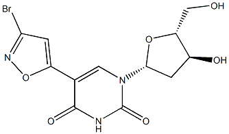 5-[3-Bromoisoxazol-5-yl]-2'-deoxyuridine,,结构式