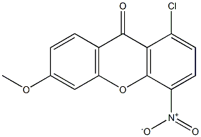 6-Methoxy-1-chloro-4-nitro-9H-xanthen-9-one Structure