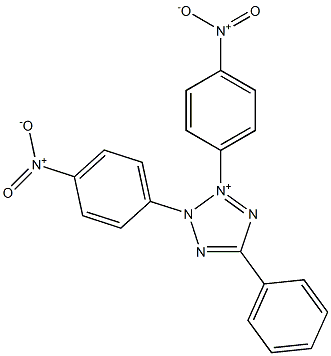 2,3-Bis(p-nitrophenyl)-5-phenyl-2H-tetrazol-3-ium Struktur
