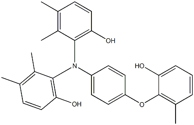 N,N-Bis(6-hydroxy-2,3-dimethylphenyl)-4-(2-hydroxy-6-methylphenoxy)benzenamine Struktur