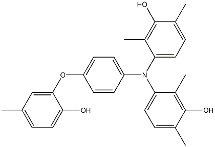 N,N-Bis(3-hydroxy-2,4-dimethylphenyl)-4-(2-hydroxy-5-methylphenoxy)benzenamine Struktur