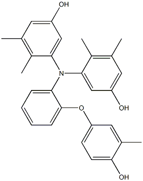 N,N-Bis(5-hydroxy-2,3-dimethylphenyl)-2-(4-hydroxy-3-methylphenoxy)benzenamine Structure