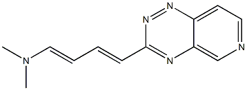3-[4-(Dimethylamino)-1,3-butadien-1-yl]pyrido[3,4-e]-1,2,4-triazine,,结构式
