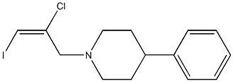 1-[(E)-2-Chloro-3-iodo-2-propenyl]-4-phenylpiperidine 结构式