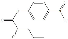 [S,(+)]-2-メチル吉草酸p-ニトロフェニル 化学構造式