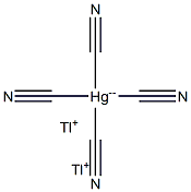 テトラシアノ水銀(II)酸タリウム 化学構造式