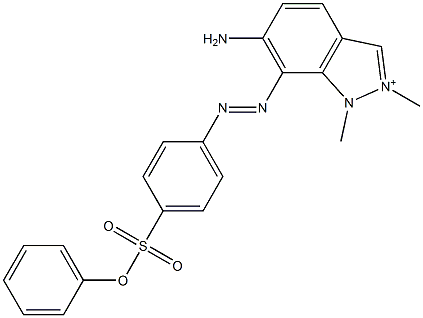 6-Amino-1,2-dimethyl-7-[[4-(phenoxysulfonyl)phenyl]azo]-1H-indazol-2-ium,,结构式