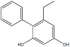 5-エチル-4-フェニル-1,3-ベンゼンジオール 化学構造式