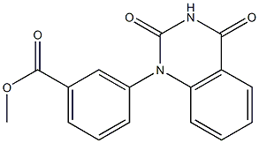 3-[(1,2,3,4-テトラヒドロ-2,4-ジオキソキナゾリン)-1-イル]安息香酸メチル 化学構造式