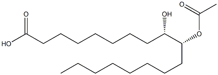 (9S,10R)-10-アセチルオキシ-9-ヒドロキシオクタデカン酸 化学構造式