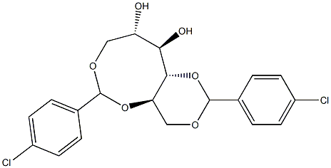 1-O,5-O:4-O,6-O-Bis(4-chlorobenzylidene)-D-glucitol Struktur
