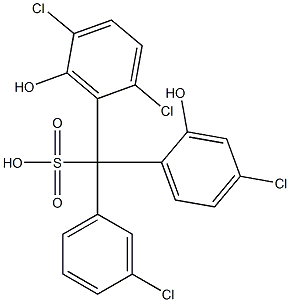 (3-Chlorophenyl)(4-chloro-2-hydroxyphenyl)(2,5-dichloro-6-hydroxyphenyl)methanesulfonic acid|