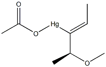 (-)-(Acetyloxy)[(Z)-1-[(S)-1-methoxyethyl]-1-propenyl]mercury(II),,结构式