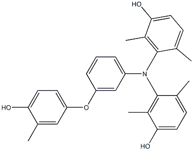 N,N-Bis(5-hydroxy-2,6-dimethylphenyl)-3-(4-hydroxy-3-methylphenoxy)benzenamine Structure