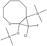 9-Chloro-9-fluoro-8-trimethylsilyl-1-(trimethylsilyloxy)-2-oxabicyclo[6.1.0]nonane