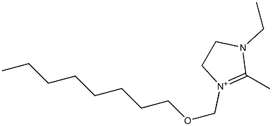 1-Ethyl-2-methyl-3-[(octyloxy)methyl]-4,5-dihydro-1H-imidazol-3-ium Structure