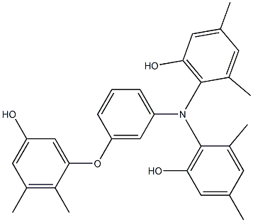 N,N-Bis(6-hydroxy-2,4-dimethylphenyl)-3-(5-hydroxy-2,3-dimethylphenoxy)benzenamine Structure