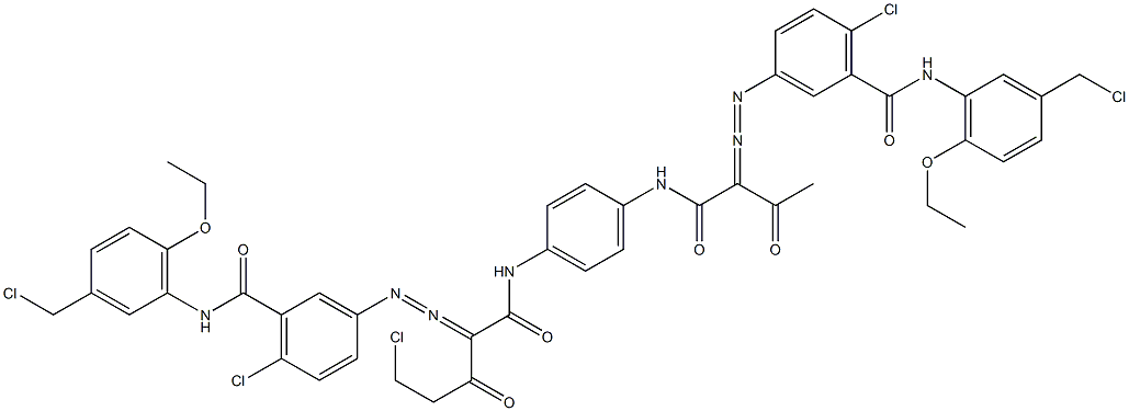  3,3'-[2-(Chloromethyl)-1,4-phenylenebis[iminocarbonyl(acetylmethylene)azo]]bis[N-[3-(chloromethyl)-6-ethoxyphenyl]-6-chlorobenzamide]