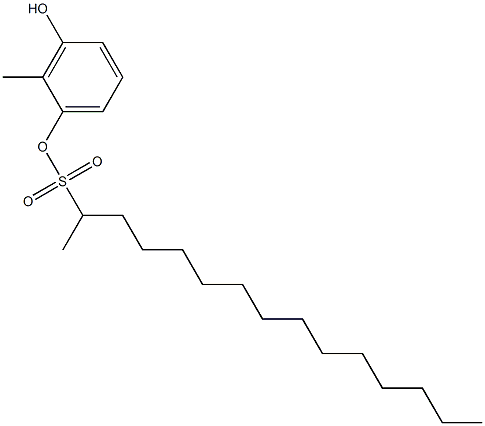 2-Pentadecanesulfonic acid 3-hydroxy-2-methylphenyl ester Structure