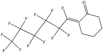 2-(ドデカフルオロヘキシリデン)シクロヘキサノン 化学構造式