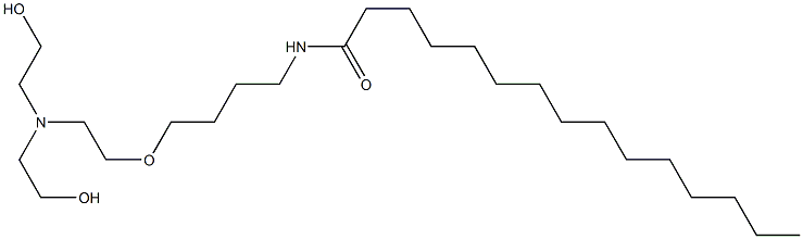 N-[4-[2-[Bis(2-hydroxyethyl)amino]ethoxy]butyl]pentadecanamide Struktur