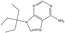 6-Amino-9-(1,1-diethylpropyl)-9H-purine,,结构式